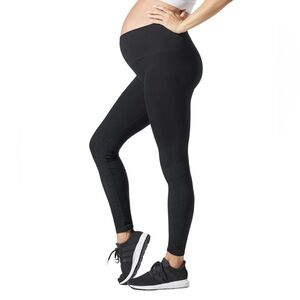 Blanqi Sport Support Black Hipster Contour Maternity‎ High Rise Waist Legging